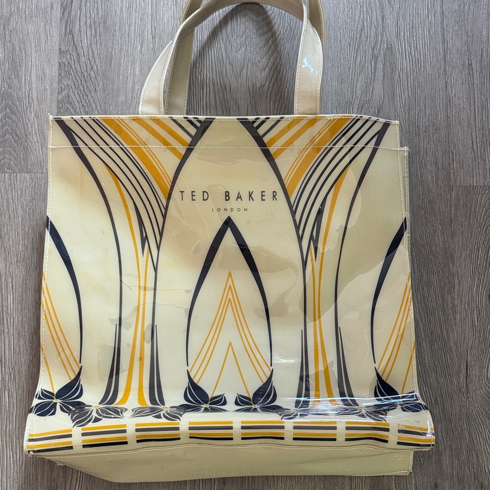 Ted Baker Cream and Black Geometric Tote